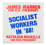 James Warren for U.S. President Political Button Museum