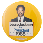 Jesse Jackson For President 1988 Political Button Museum
