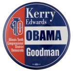 Kerry Obama Goodman Campaign Political Busy Beaver Button Museum