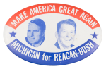 Michigan for Reagan-Bush Political Button Museum