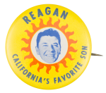 Reagan California's Favorite Son Political Button Museum