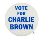 Vote for Charlie Brown Entertainment Button Museum