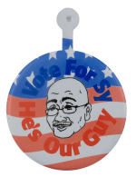 Vote For Sy Hes Our Guy Political Busy Beaver Button Museum