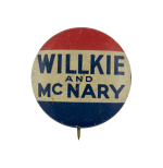 Willkie McNary Political Busy Beaver Button Museum