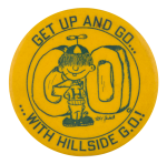 Hillside G.O. Yellow Schools Button Museum