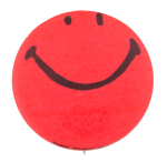 Bright Red Smiley Smileys Button Museum