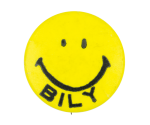 Bob Bily Smiley Yellow Political Button Museum