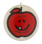 Expert Apple Picker Smileys Ice Breakers Button Museum