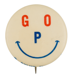 GOP Red and Blue Smiley Smileys Button Museum