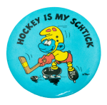 Smurfs Hockey is my Schtick Sports Busy Beaver Button Museum