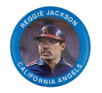 Reggie Jackson California Angels Sports Button Museum
