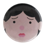 Chris Ware Concerned Face Art Button Museum